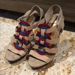 L.A.M.B nude heels. Carefully used.